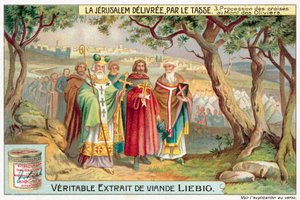 Ristikulkue Öljymäellä (chromolitho) tekijältä European School