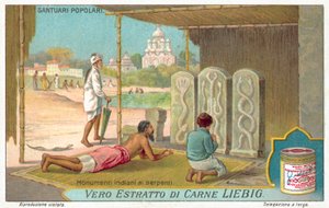 Käärmemonumentit Intiassa (chromolitho) tekijältä European School