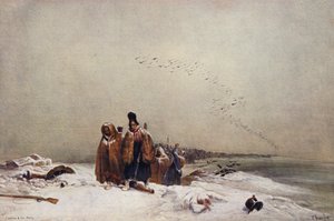 Venäjän vetäytyminen (värilitografia) tekijältä European School