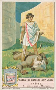 Theseus, Liebig-kortti, 1900-luvun alku (kromo) tekijältä European School