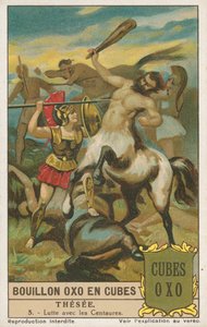 Theseus, Liebig-kortti, 1900-luvun alku (kromo) tekijältä European School