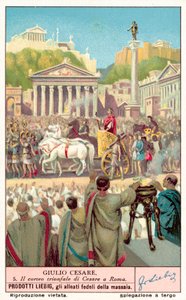 Julius Caesarin voitto (chromolitho) tekijältä European School