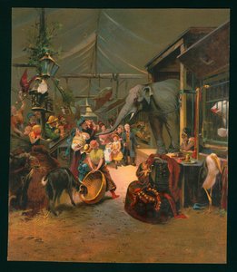 Vierailijoita eläintarhassa (chromolitho) tekijältä European School
