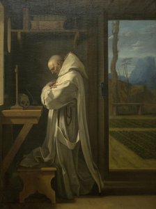 Pyhä Bruno rukoilemassa tekijältä Eustache Le Sueur