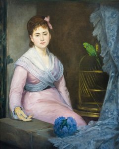 Laiskuus, c. 1871-1872 (öljy kankaalle) tekijältä Eva Gonzalès