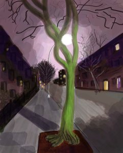 11th Street At Night, Brooklyn (digitaalista taidetta)