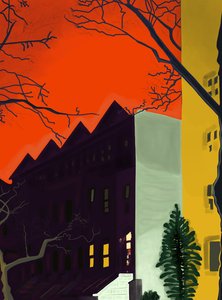 14th Street At 6.A.M., Brooklyn (digitaalista taidetta) tekijältä Evan Sklar