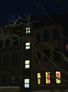 8Th Avenue At Night (digitaalista taidetta) tekijältä Evan Sklar