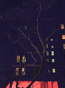 At Dawn, Brooklyn (digitaalista taidetta) tekijältä Evan Sklar