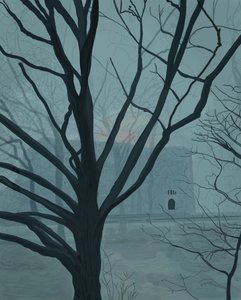 Fog Prospektin puisto, Brooklyn (digitaalista taidetta) tekijältä Evan Sklar