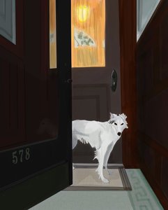 Minnie eteisessä , Brooklyn (digitaalista taidetta) tekijältä Evan Sklar