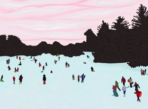 Kelkkailu, Prospect Park (digitaalista taidetta) tekijältä Evan Sklar
