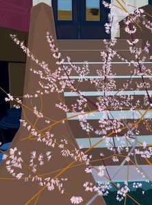 Stoop and Blooms, 2025 (digitaalista taidetta) tekijältä Evan Sklar