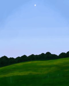Vermont Field, Dawn (digitaalista taidetta) tekijältä Evan Sklar