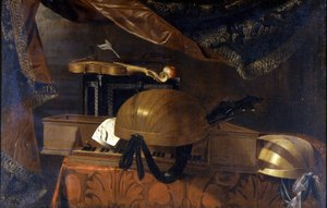 Soittimet. Evaristo Baschenisin (1617 - 1677) maalaus.