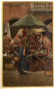 Piazza delle Erbe 1892 (öljy kankaalle)