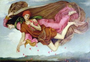 Nuit et sommeil - Night and Sleep, kirjoittanut De Morgan, Evelyn (1855-1919). Öljy kankaalle tekijältä Evelyn De Morgan