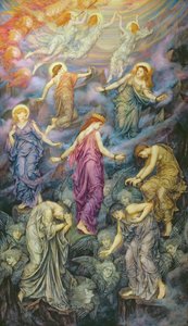 Taivasten valtakunta kärsii väkivallasta (öljy kankaalle) tekijältä Evelyn De Morgan