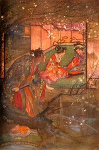 "Kato Sayemon Shogun Ashikagan palatsissaan", 1912. tekijältä Evelyn Paul