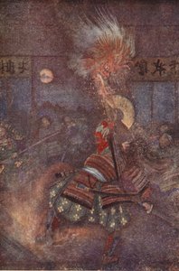 Raiko Slays the Goblin of Oyeyaman, kuvitus F. Hadland Davisin teoksesta "Japanin myytit ja legendat" tekijältä Evelyn Paul