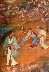Shingle ja Yoshizawa violetilla kaivolla, 1912. tekijältä Evelyn Paul