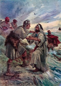 Paul haaksirikkoutunut (väri litho) tekijältä Evelyn Stuart Hardy