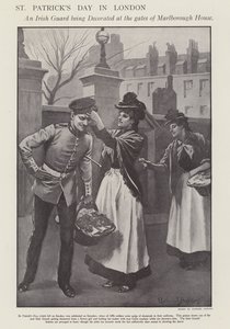 Pyhän Patrickin päivä Lontoossa (litho) tekijältä Everard Hopkins