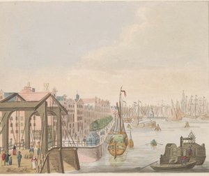 Ulkopuoli Amsterdamissa, noin 1810-1813 Vue du Buitenkant le long de l