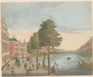 Näkymä Herengrachtille, noin 1810-1813 Vue du Heere-Gracht, palkinto du Spiegel-Street, jusqu