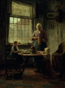 Perheateria, n. 1890 (öljy kankaalle)