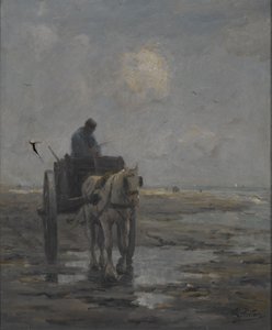 Hevonen ja kärry (öljy kankaalle)