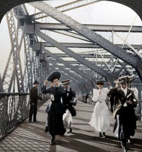 Promenade, Williamsburg Bridge, New York, USA, 1900-luku