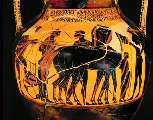 Soturin lähtö vaunuillaan ... tekijältä Exekias Exekias