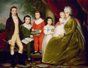 Rouva Noah Smith ja perhe, n. 1830.