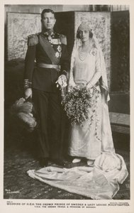 Ruotsin kruununprinssi Gustaf Adolfin ja lady Louise Mountbattenin häät 1923 tekijältä F.A Swaine