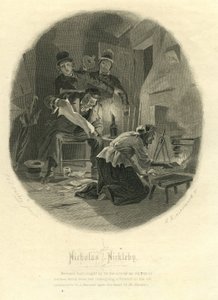 Nicholas Nickleby: Newman Noggs ja Wackford Squeers, 1867.