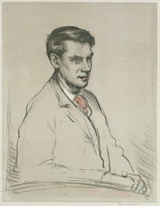 Alfred Oragen muotokuva (kynä ja akvarelli paperille) tekijältä F. Ernest Jackson