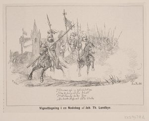 Vinjettipiirros musiikkikirjaan tekijältä F. Hendriksen