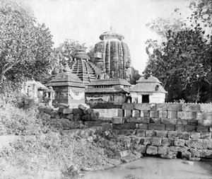 Lingaraj-temppeli, Bhubaneswar, Orissa, Intia, 1905-1906