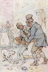 Kuvitus Oliver Twistille (väri litho)
