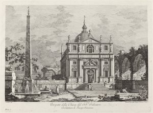 SS:n kirkon esite. Pelastaja tekijältä Fabio Berardi after Canaletto