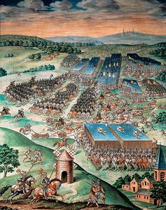 Saint Quentinin taistelu Espanjan ja Ranskan välillä (1557) tekijältä Fabrizio Castello