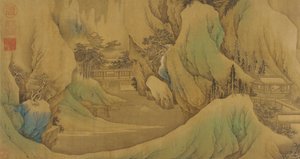Matkustaminen aamunkoittoon lumisella juurella, Qing-dynastia, 1600-luku.