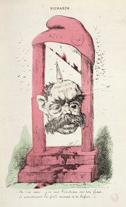 Karikatyyri Otto von Bismarckista (1815-98) 1870