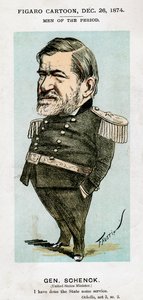 Robert C Schenck, Yhdysvaltain armeijan kenraali ja diplomaatti, 1874.