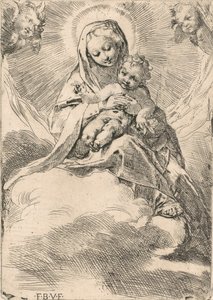 Neitsyt istuu pilvessä, 1580-84. tekijältä Federico Barocci
