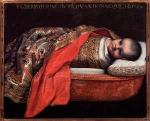Muotokuva Federico Ubaldo della Roveresta, Urbinon herttuasta (vauva) - maalaus tekijältä Federico Fiori Barocci or Baroccio
