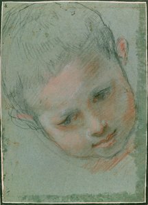 Pojan pää, n. 1586-1589 musta, punainen, valkoinen ja lihanvärinen liitu) tekijältä Federico Fiori Barocci or Baroccio