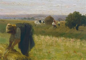 Sato, maalaus Federico Rossano (1835-1912), öljy kankaalle, 65x80 cm, yksityiskohta