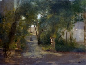 Villa Porticissa, maalaus Federico Rossano (1835-1912)